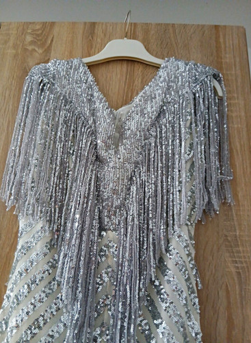 Damen abendkleid lang silber - damen,