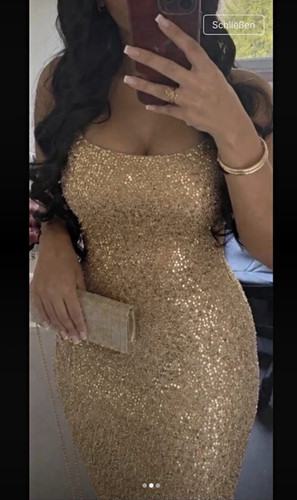 Damen abendkleid gold lang - damen,