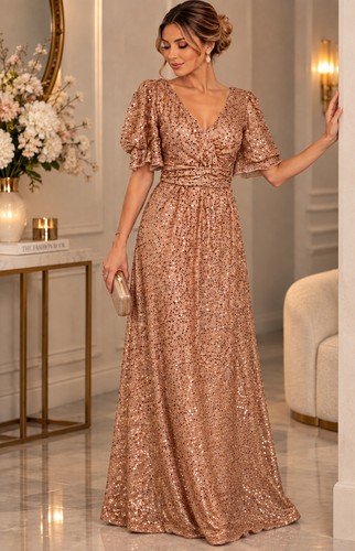 Elegantes abendkleid mit - elegantes,