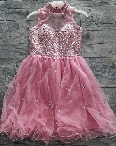 Rosafarbenes tüllkleid mit - tüllkleid,