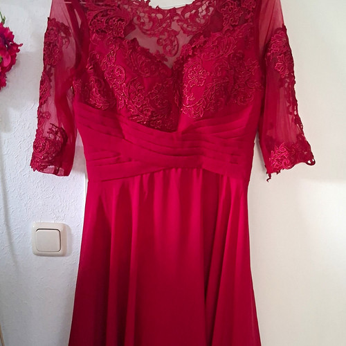 Damen abendkleid lang rot - lang,