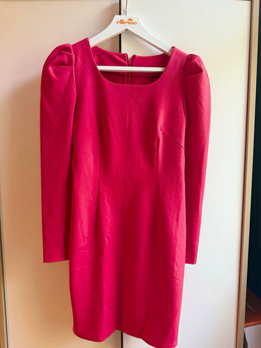 Red dress with long sleeve
