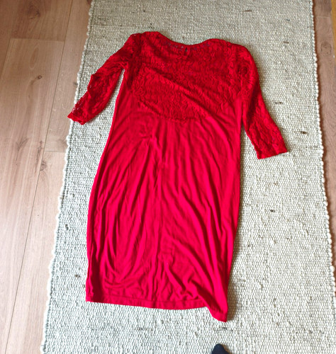 Damen abendkleid rot viskose - rot,