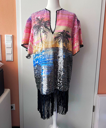 Damen paillettenkleid mit - h&m,