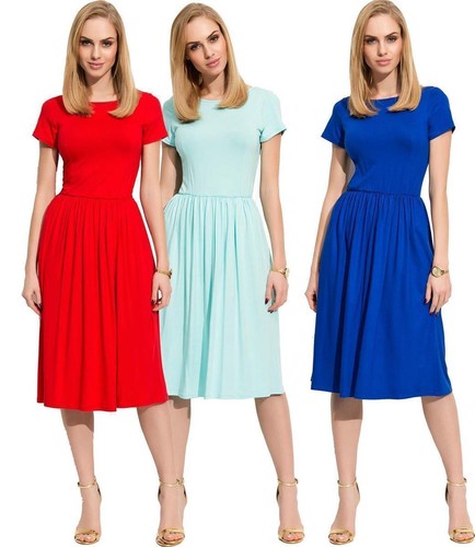 Damen mittellanges kleid - mittellanges,