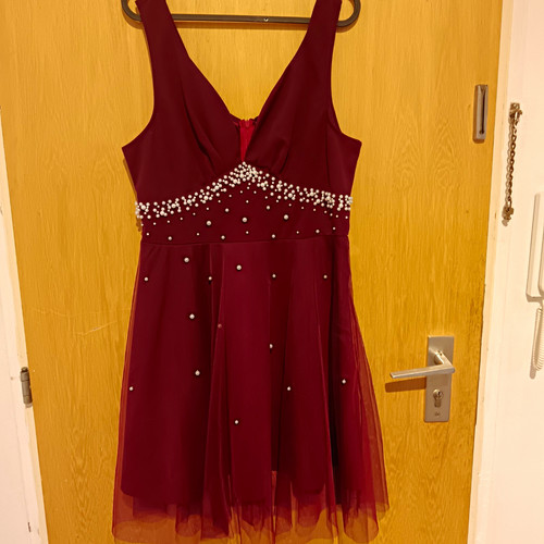 Shein abendkleid bordeaux - abendkleid,