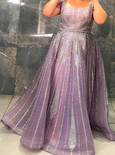 Damen abendkleid lila lang - damen, gr