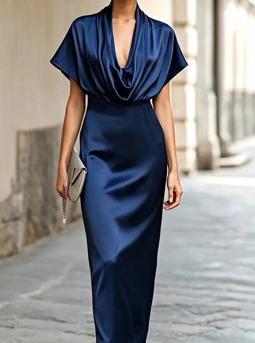 Elegantes blaues satin - elegantes,