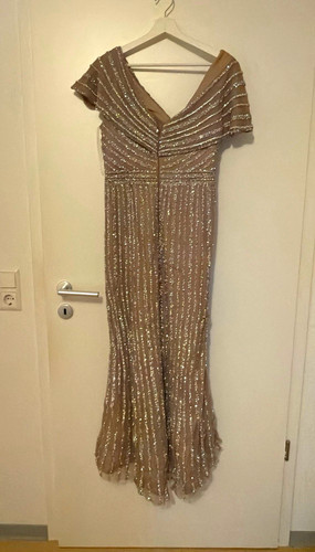 Damen abendkleid lang - damen, taupe