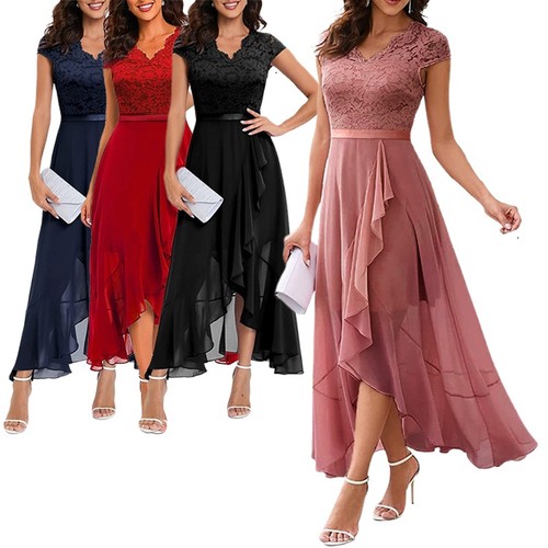 Damen lang kleid spitze - kleid,
