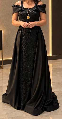 Damen abendkleid schwarz lang - schwarz,