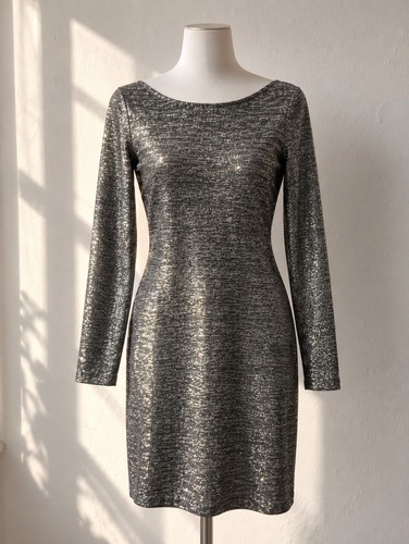 Neu glitzer kleid silber - neu:,