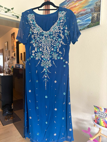 Abendkleid lang blau - abendkleid,