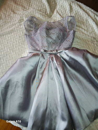 Damen abendkleid silber - damen, kurz