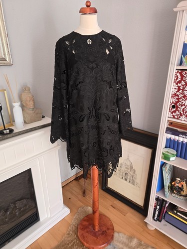 Schwarzes spitzenkleid gr - h&m,
